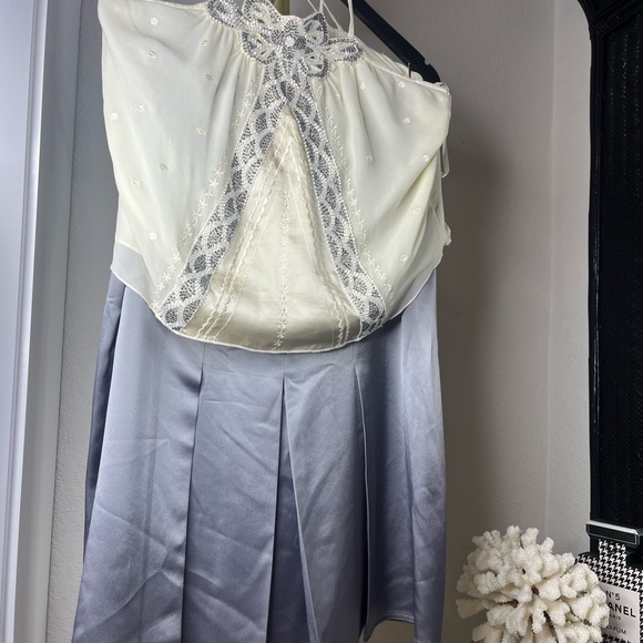 5/48 SILK VELVET STRAP CRISS CROSS BEADED EVENING BLOUSE NWT - Picture 16 of 16